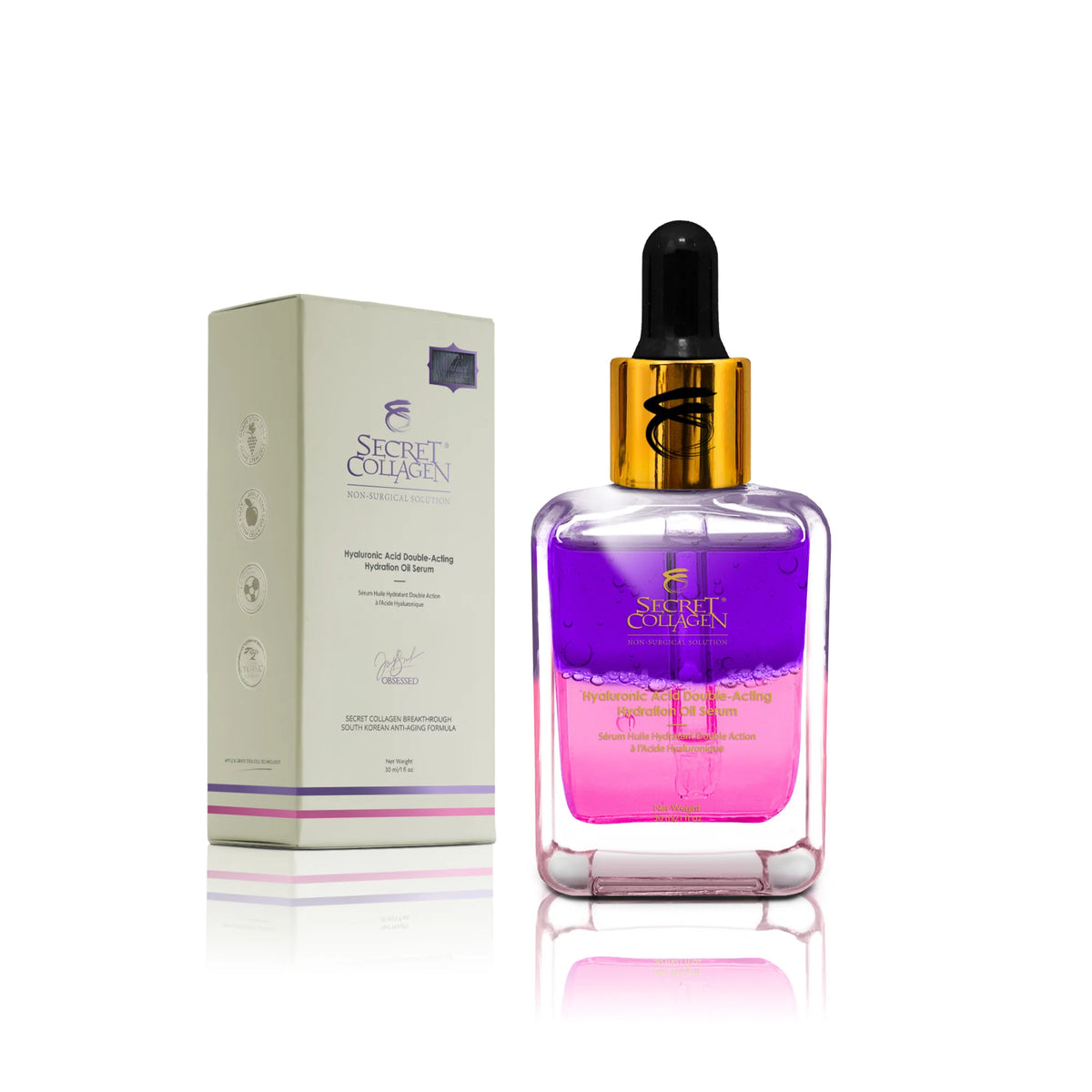 Hyaluronic Acid Double-Acting Hydration Oil Serum - Secret Collagen